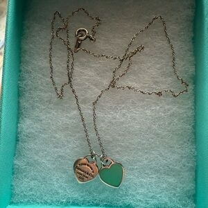 Tiffany’s Silver and Turquoise Mini Heart Pendant Necklace